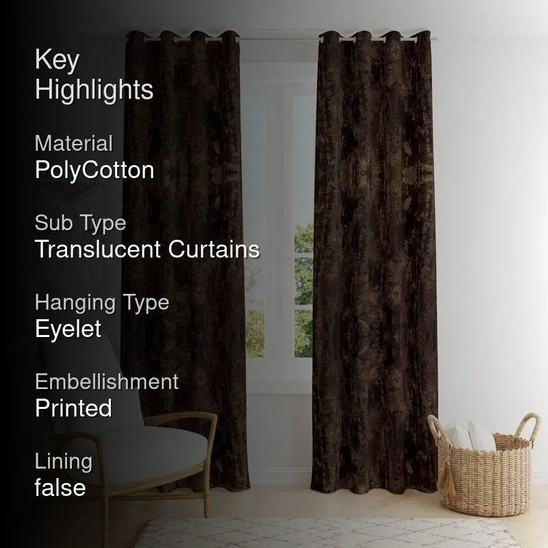 Aviothic Jacquard Single Curtain (Brown) media 2