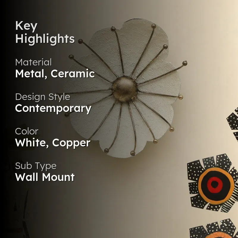 Fleur Of Light Metal & Ceramic Wall Accent media 2