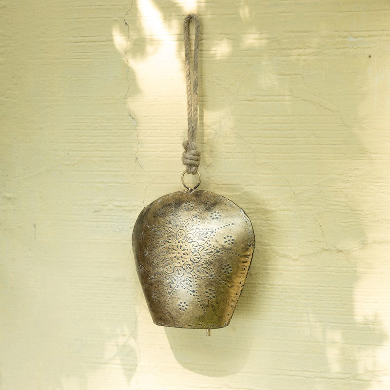 Bellique I Decorative Hanging Bell (Gold) media 4
