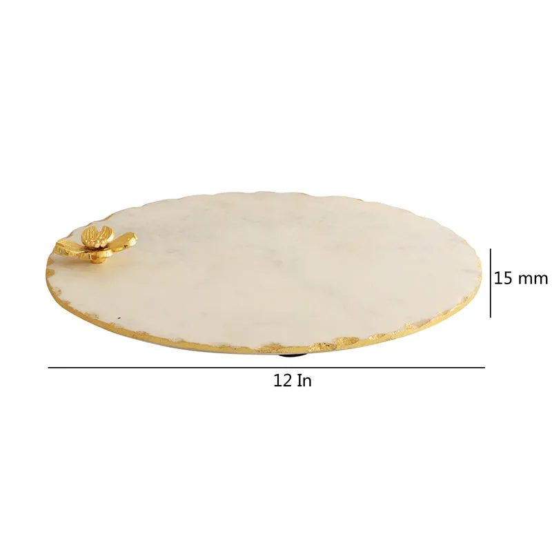 Scotia Flora Marble Platter - White media 6