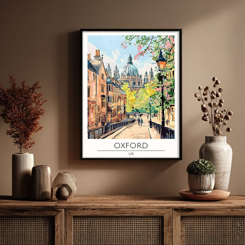 Vintage Oxford Framed Canvas Wall Painting media 3
