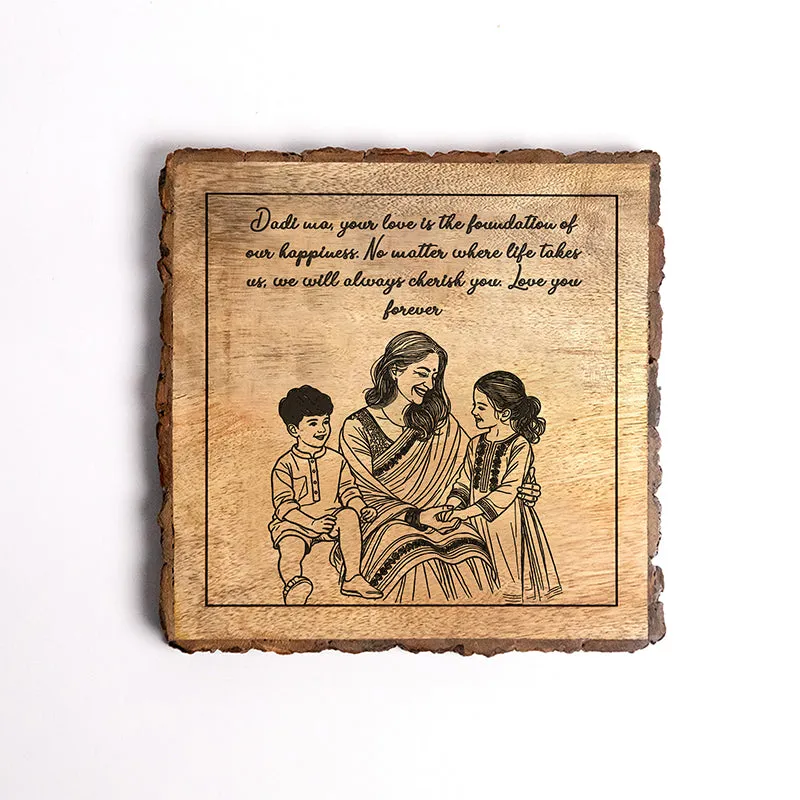 Foundation Of Happiness Wood Showpiece - Square media 5