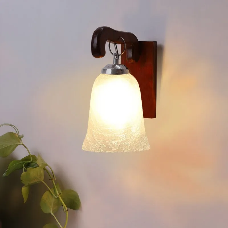 Crystal Bloom Curved Base Glass Wall Lamp media 4