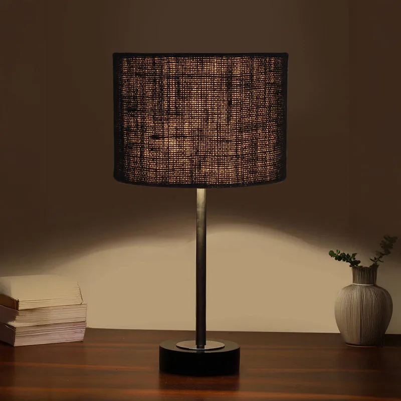 Sienna I Rodin Wooden Table Lamp - Black,Silver media 1