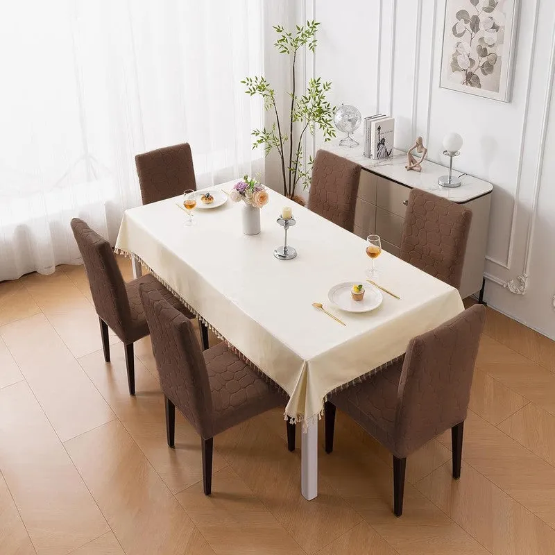 Elvra Classic Chair Cover(Brown) - Set Of Six media 3