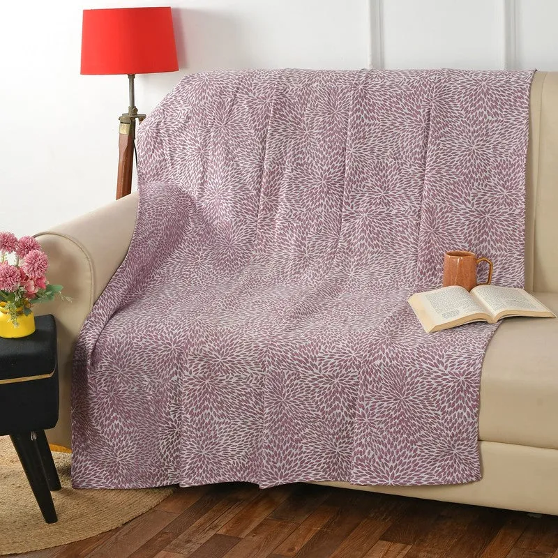 Daisytwist Abstract Cotton Throws - Pink media 1