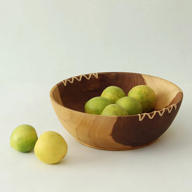 Timber Weave Wood Fruit Bowl media 3