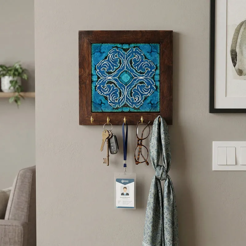 Blue Daisy Handcrafted Key Holder - 8