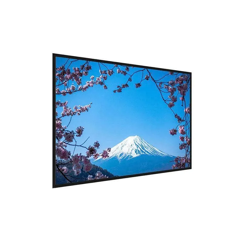 Pink Blossom & Fuji Canvas Wall Painting - Black Frame media 3