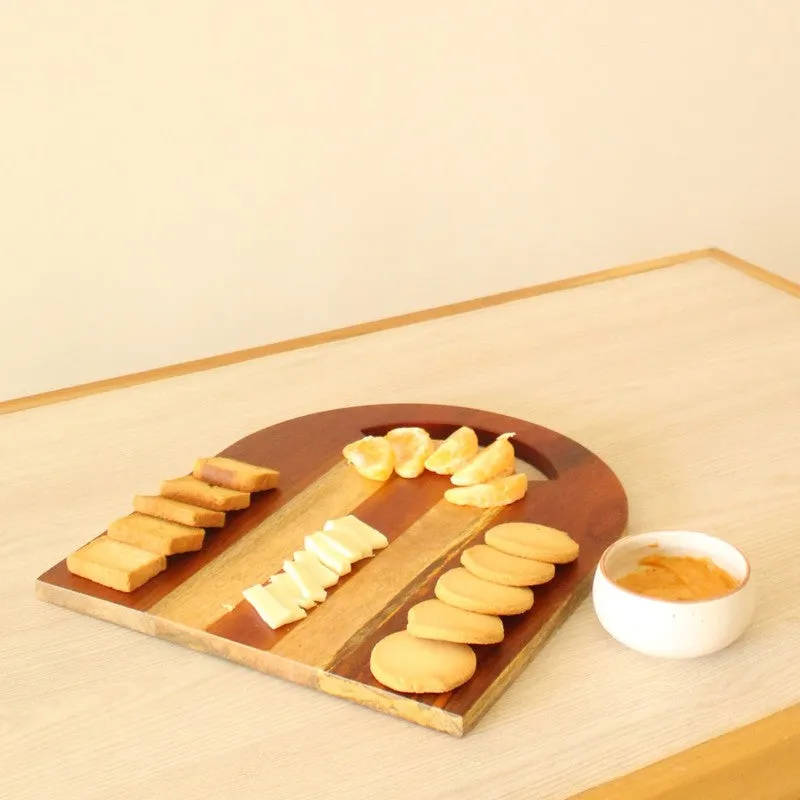 GoldenAura Dine Wood Platter media 3
