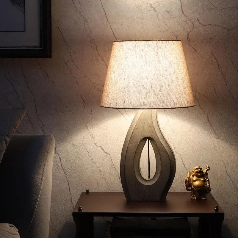 Mishuna Cove Fabric Table Lamp - Beige media 1