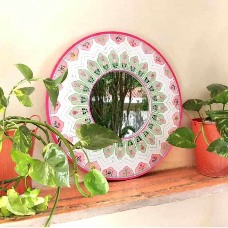 Vena Designer Handpainted Mirror media 3