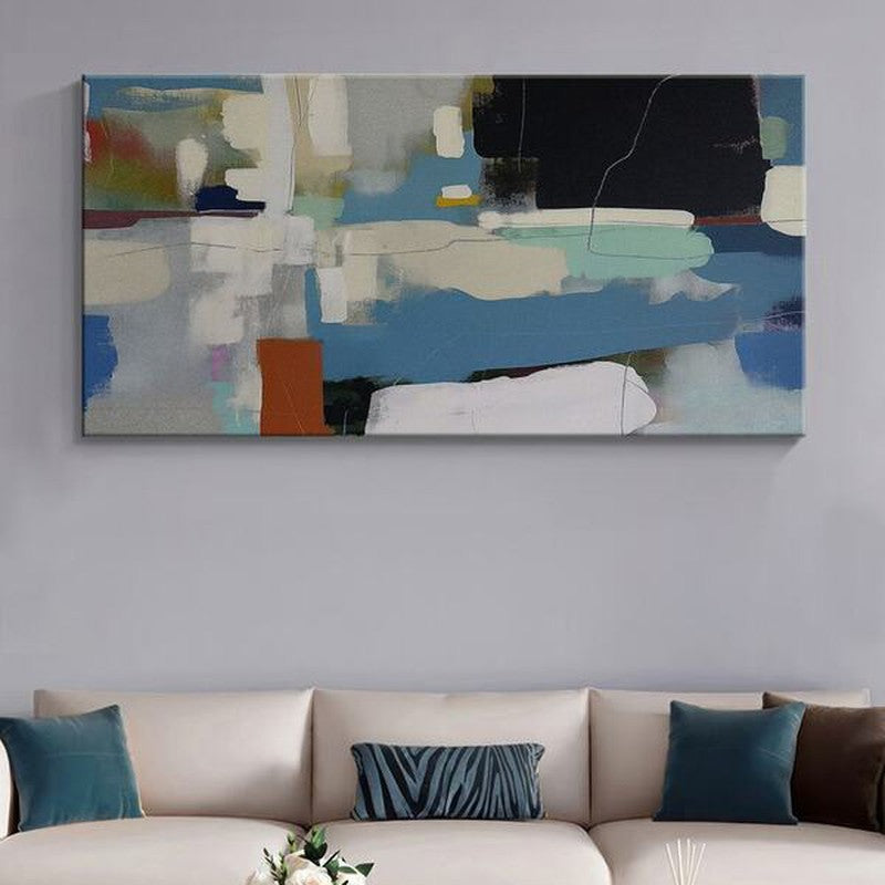 Modern Abstract Geometric Wall Painting