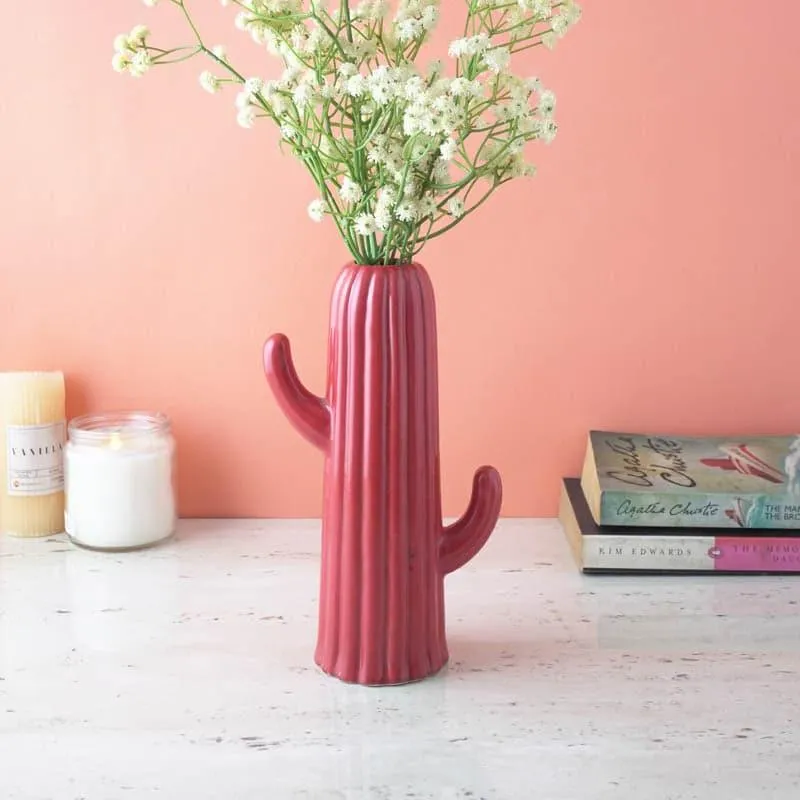 Red Cactus Vase media 1