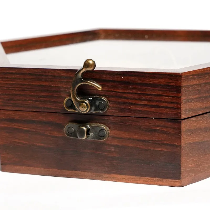 Rasoi Sheesham Wood Hexagon Masala Box - Two Piece Set media 8