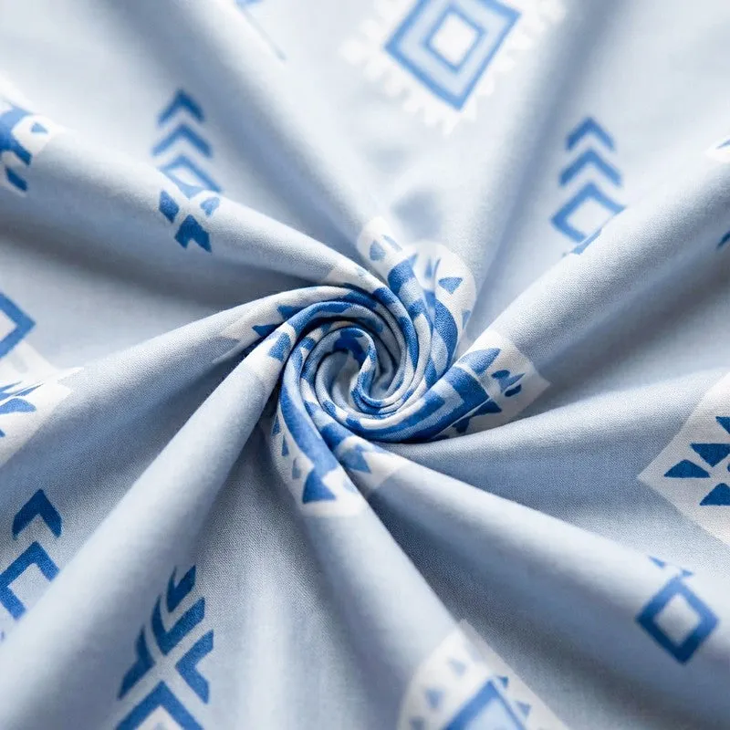 Lisha Ethnic Cotton Bedsheet (Blue) - 144 TC media 5