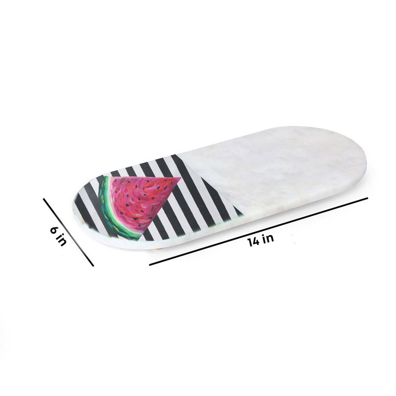 Swish Appetizer Printed (Marble,Brass) Marble Platter media 5