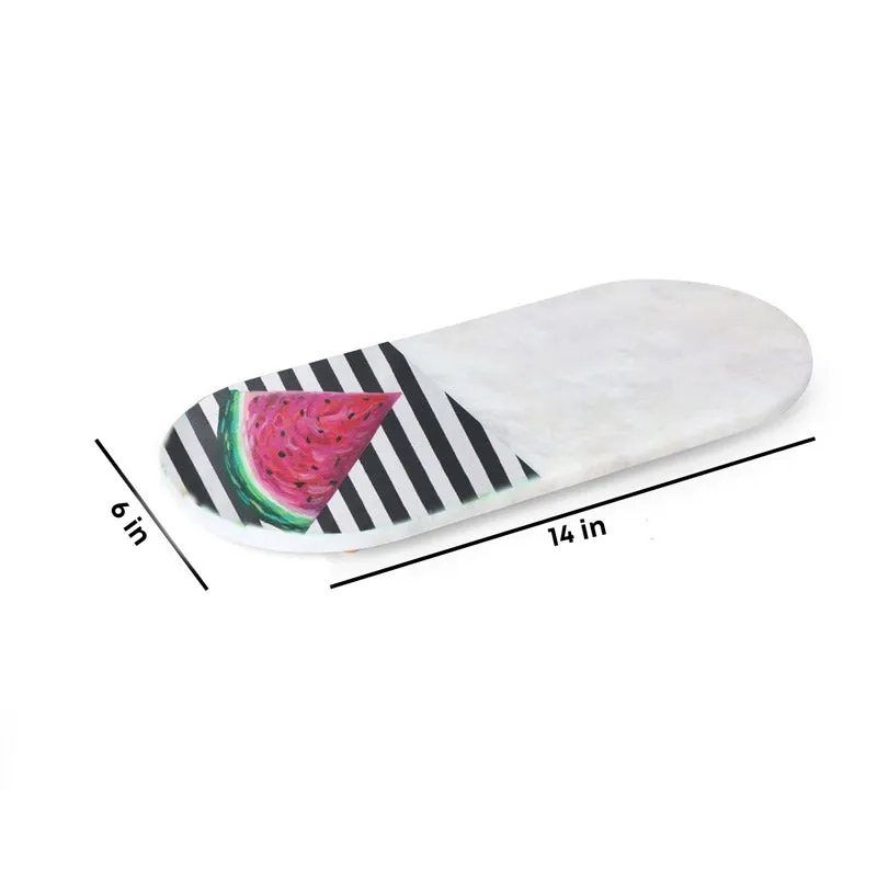 Swish Appetizer Printed (Marble,Brass) Marble Platter media 5