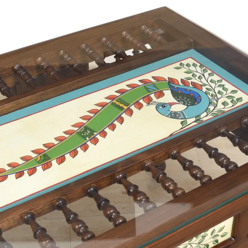 Peacock I Teak Wood Center Table media 5