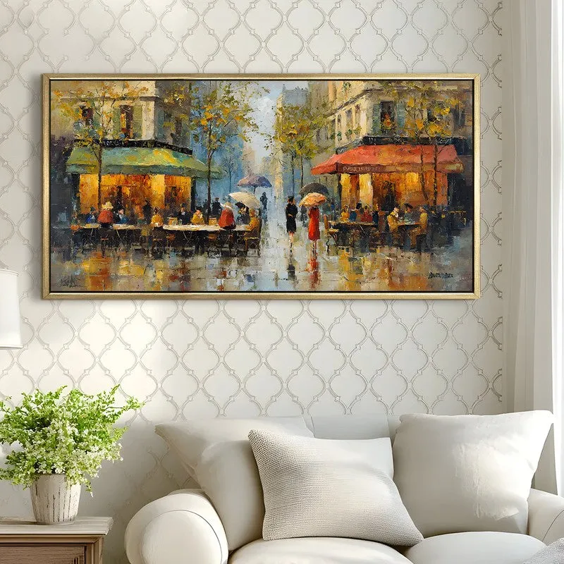 Drizzlefall Canvas Wall Painting With Frame media 4
