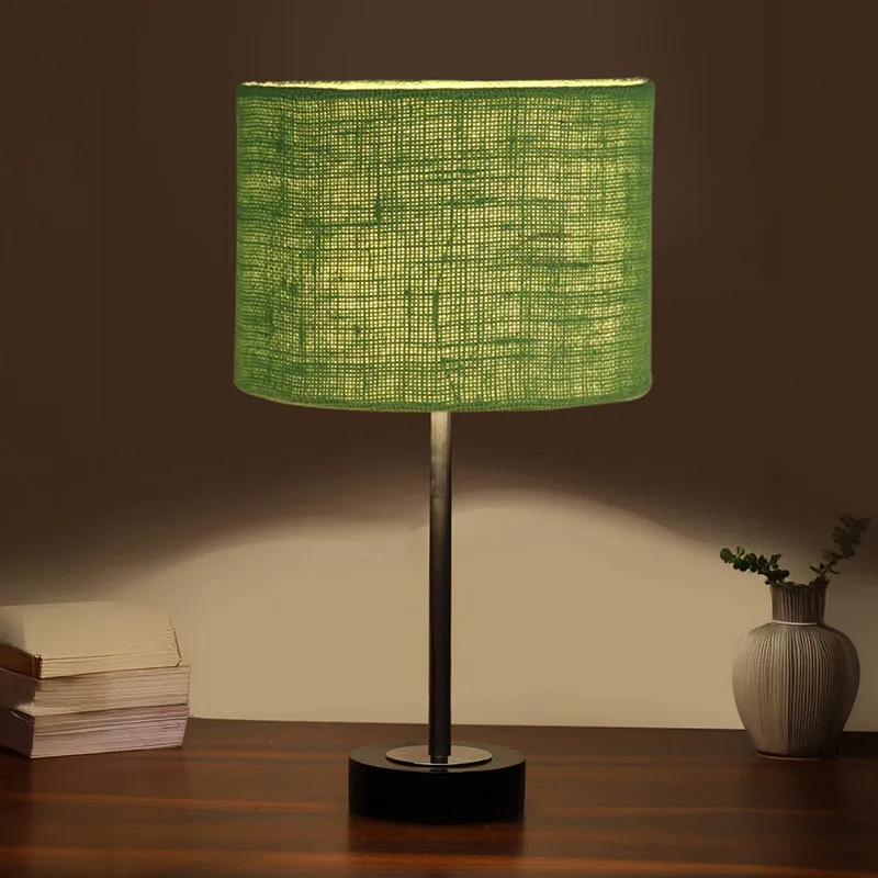 Sienna I Rodin Wooden Table Lamp - Green,Silver,Black media 1