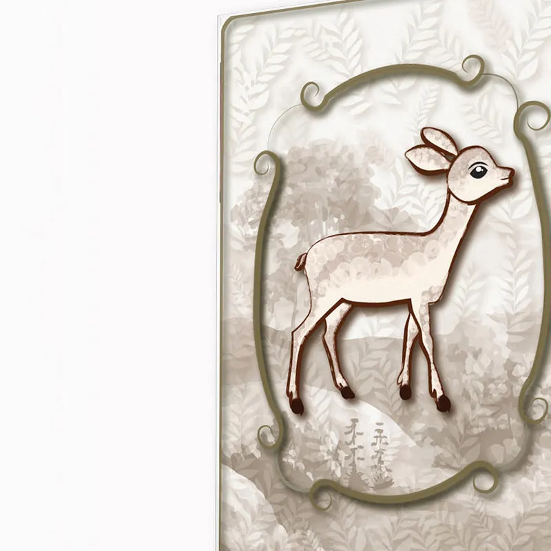 Fawn Fern Wall Art with White Frame media 4