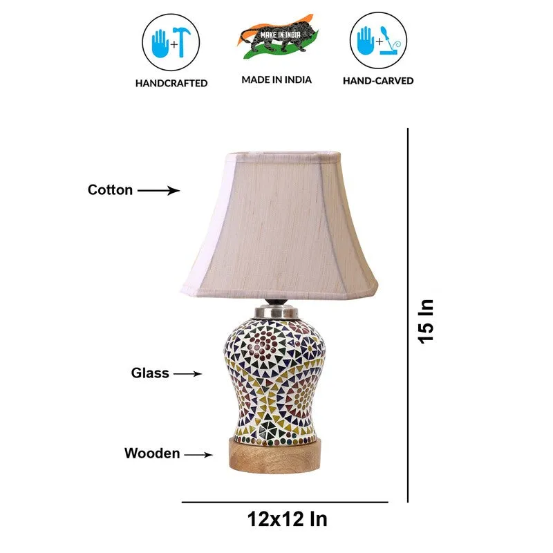 Aurenique Square Wooden Table Lamp - Multicolor media 9