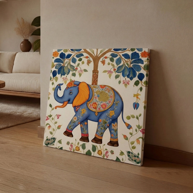 Indian Regal Tusker Canvas Wall Art