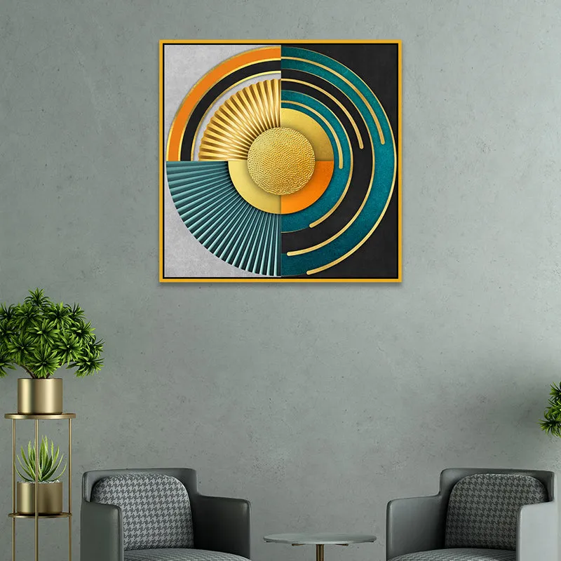Circle Of Colors Canvas Wall Art With Frame media 5