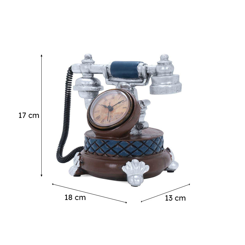 Vintage Telephone Resin Table Clock image 6