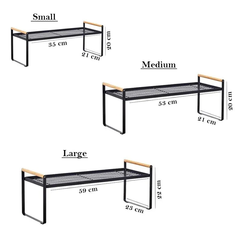 Kitchen Club Black Countertop Riser Table - Space-Saving Organizer media 8