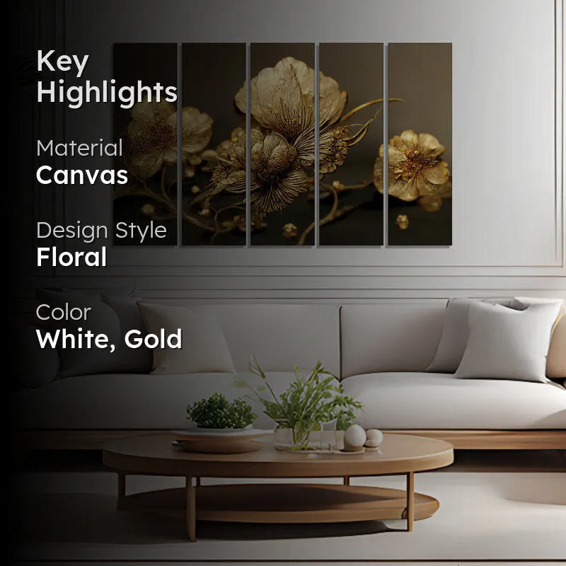 Gloria Glova Wall Painting - Set Of Five media 2
