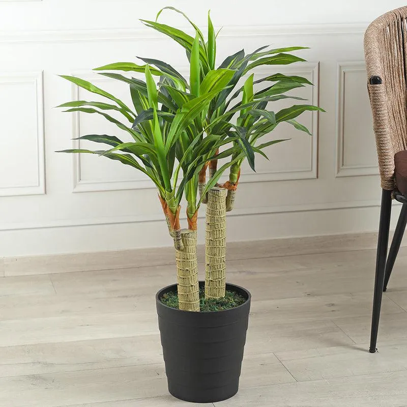Green Symphony Artificial Plant With Black Plastic Pot media 3