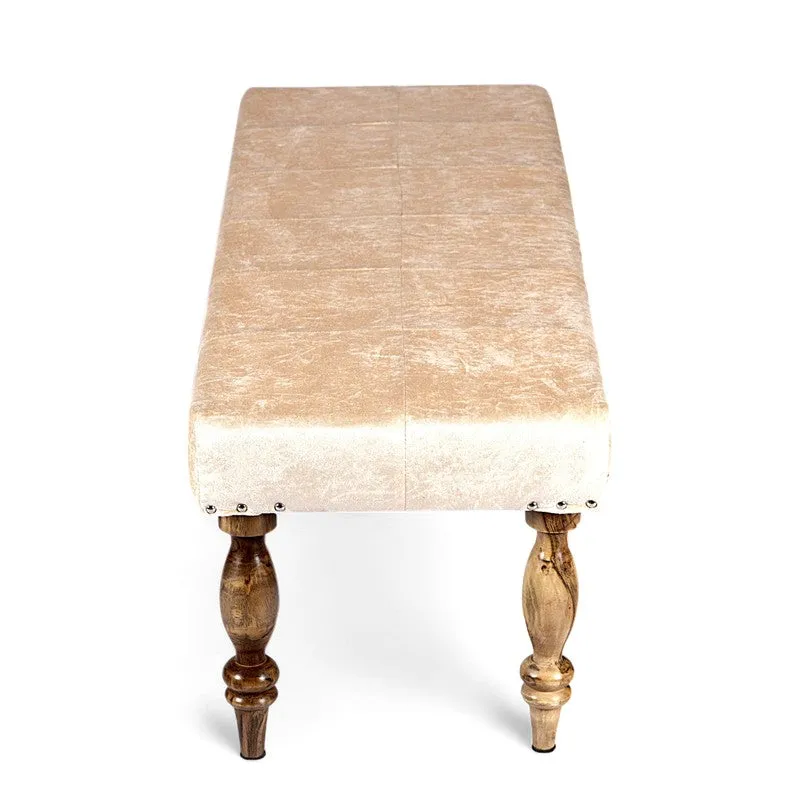 Alvyn Sheesham Wooden Bench - Beige media 5