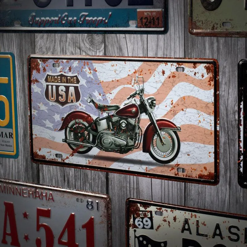 Made In The Usa Motorcycle Metal Wall Accent media 1