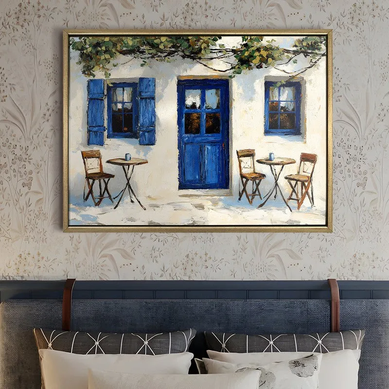 Azure Haven Canvas Wall Painting With Frame media 5