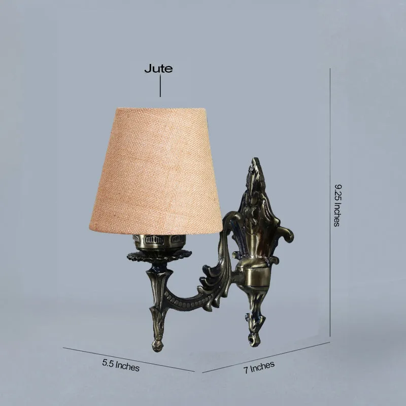 Vista Edrel Conical Fabric & Metal Wall Lamp - Beige media 5