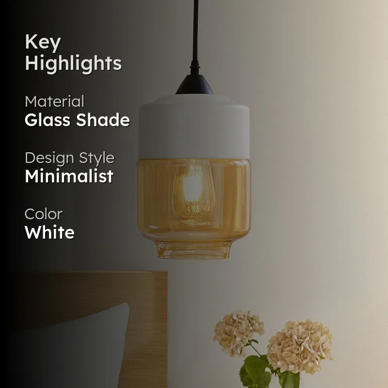 Bullet LED Glass Ceiling Lamp - White media 2