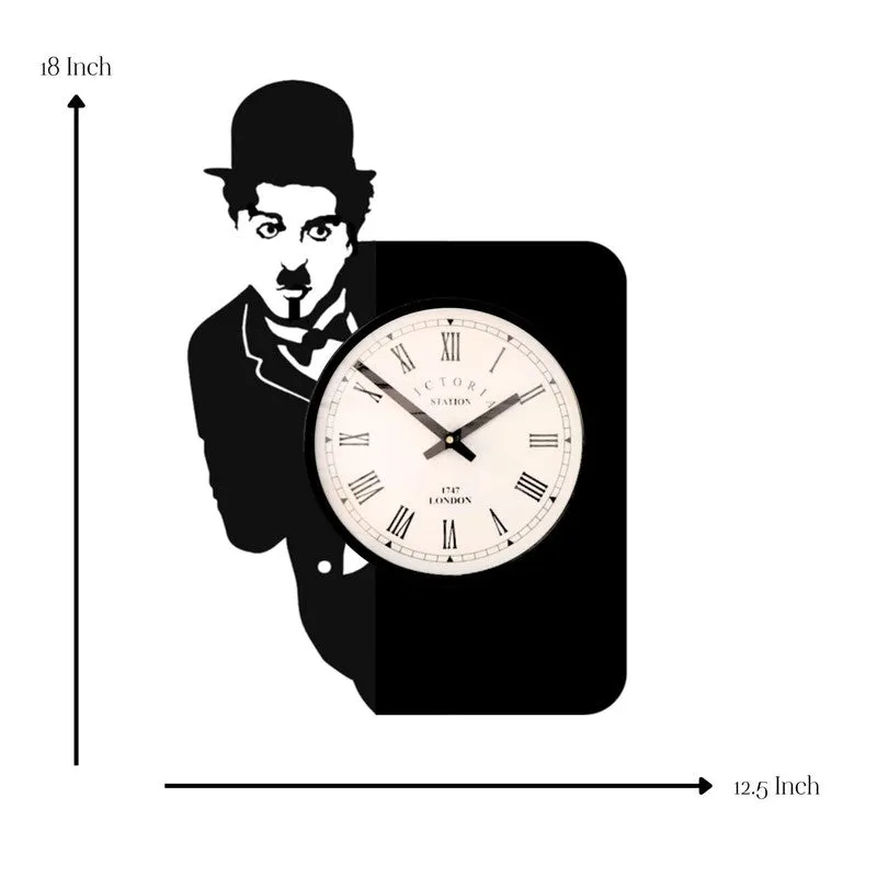 Charlie Steel Analog Wall Clock - Black media 7