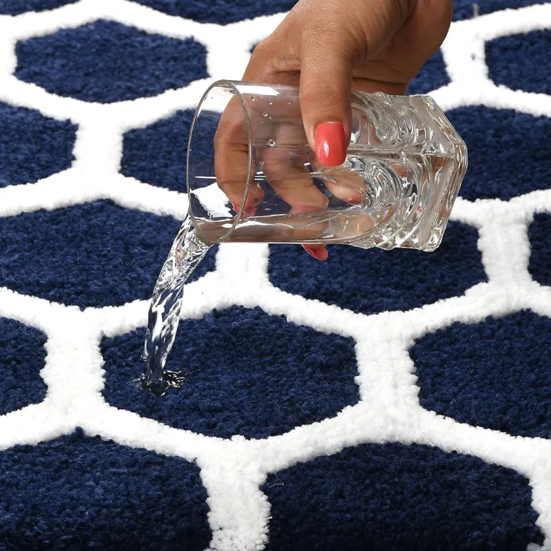 Trevona Cotton Bath Mat - Navy Blue media 6
