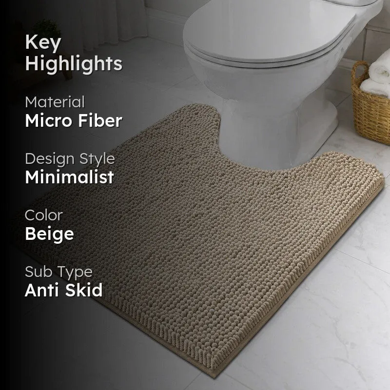 SolidEase Microfiber Bath Mat - Beige media 2
