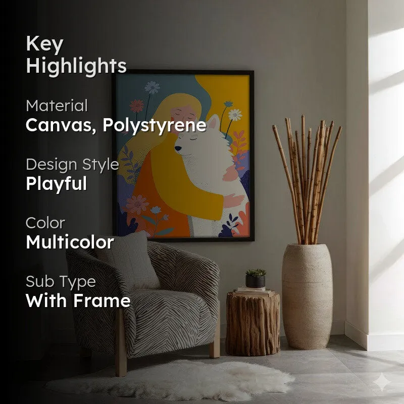 Aurelle Canvas Wall Painting With Black Frame media 2