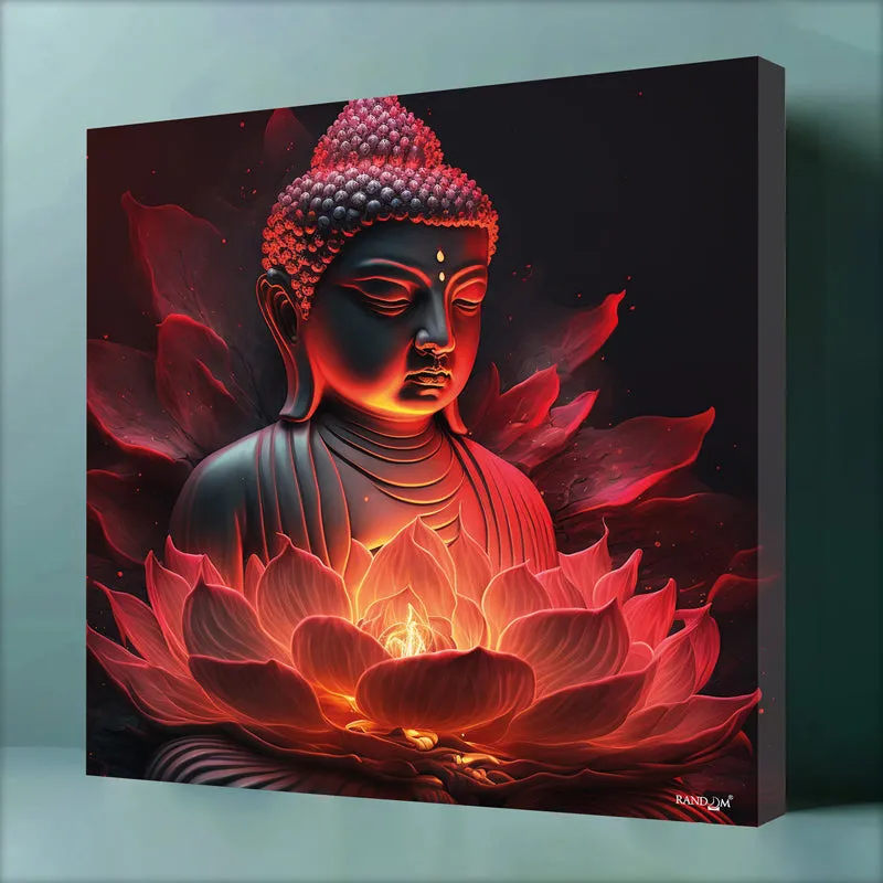 Buddha Glow Wall Painting media 7