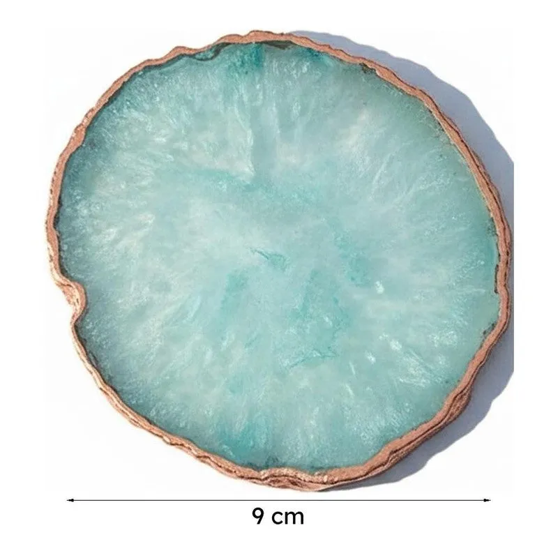 Verve Luxe Agate Coaster (Turquoise) - Set Of Two media 7