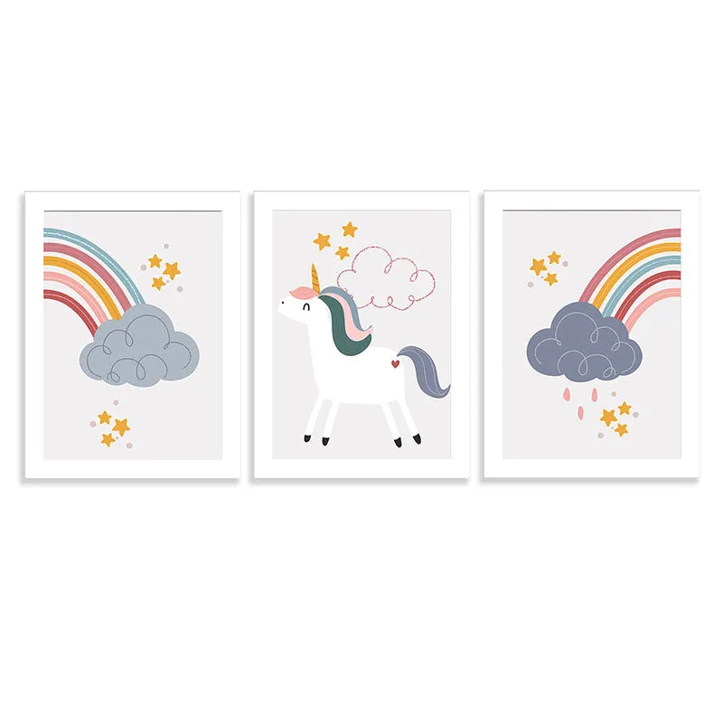 Unicorn Blues Wall Art - Set Of Three media 3