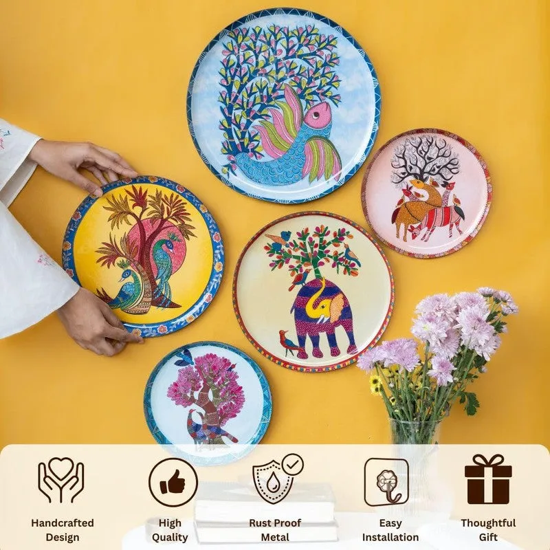 Gondh Charm Wall Plate - Set Of Five media 3