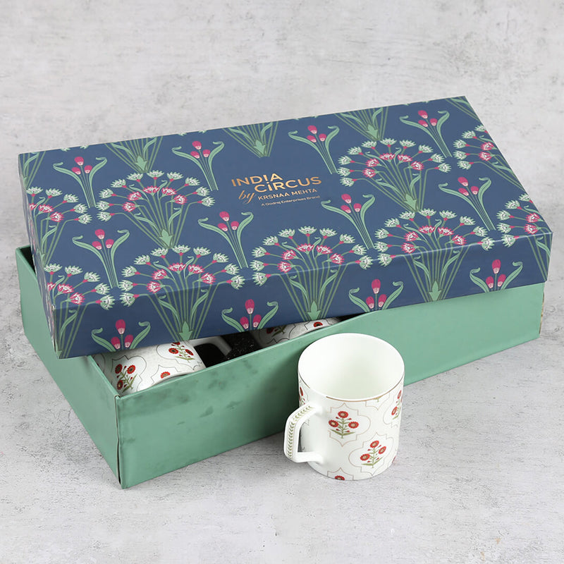 India Circus Bone China Tea Cup (220 mL Each)/Ivory)-  Set of Six media 3