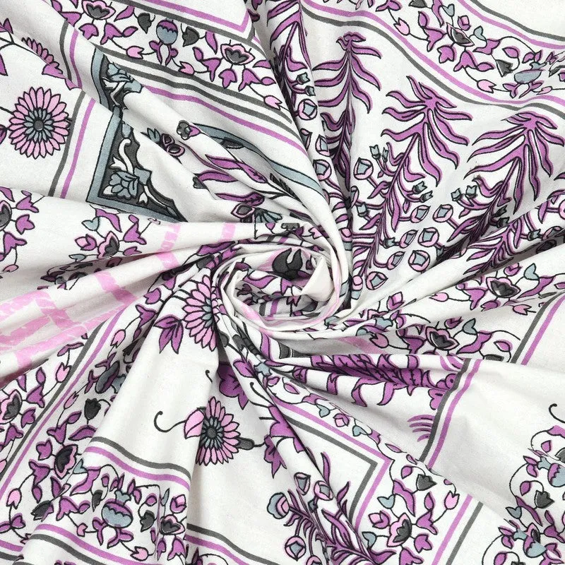 Desiio Cotton Bedsheet (Purple,Green) - 240 TC media 5