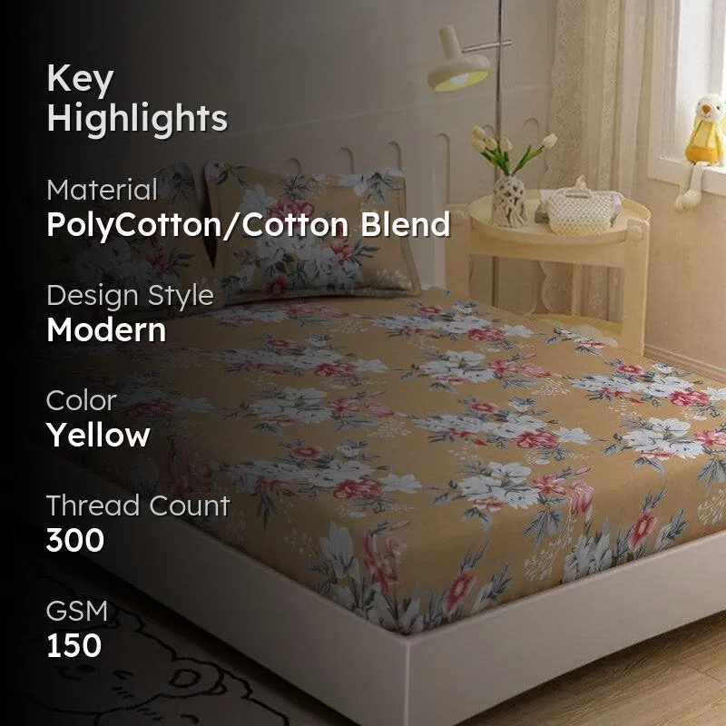 Floral Secret Printed Bedsheet - 150 GSM media 2