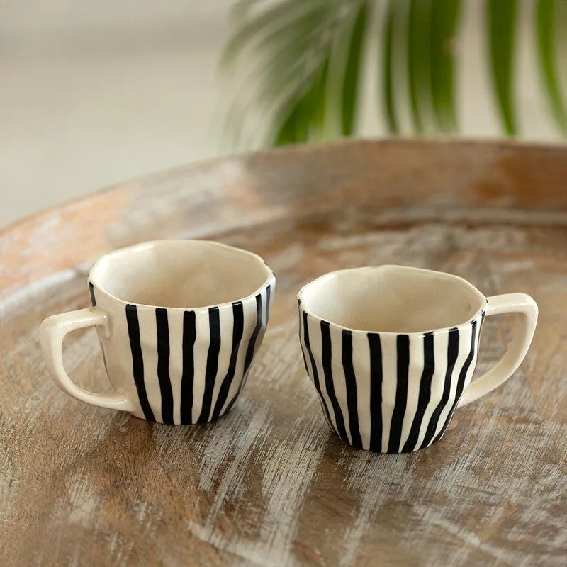 Cebra Ceramic Tea Cup (200 mL Each) - Set of Two media 1